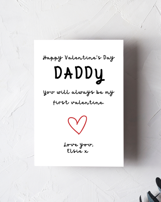 Personalised Parent First Valentine Card