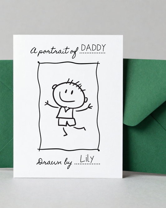 Portrait Of Daddy Father's Day Card