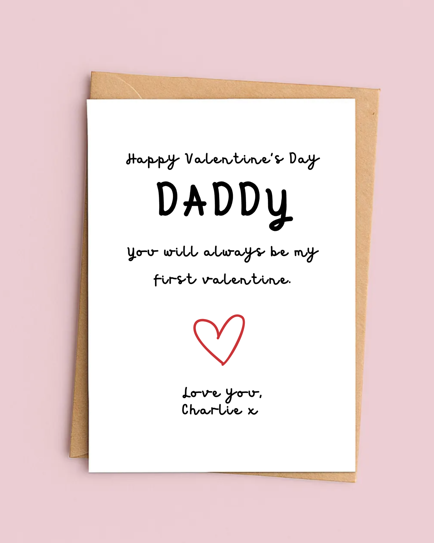 Personalised Parent First Valentine Card