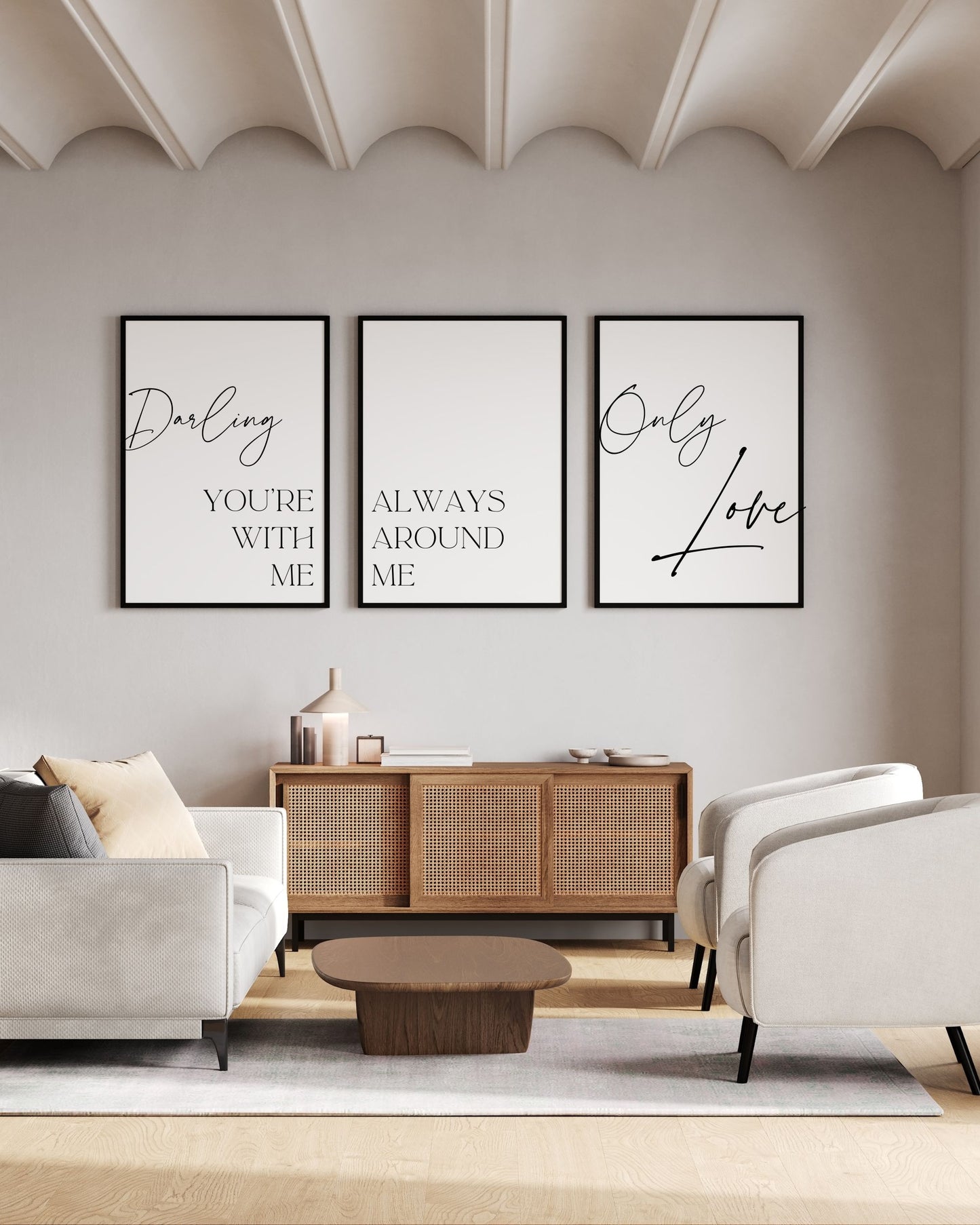 Custom Set Of Three Song Lyric Print