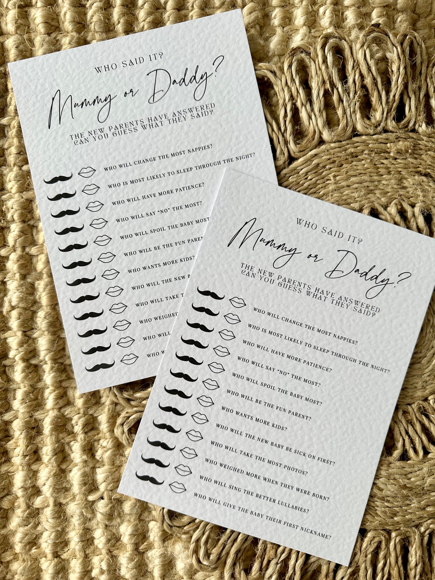 Who Said It Baby Shower Game