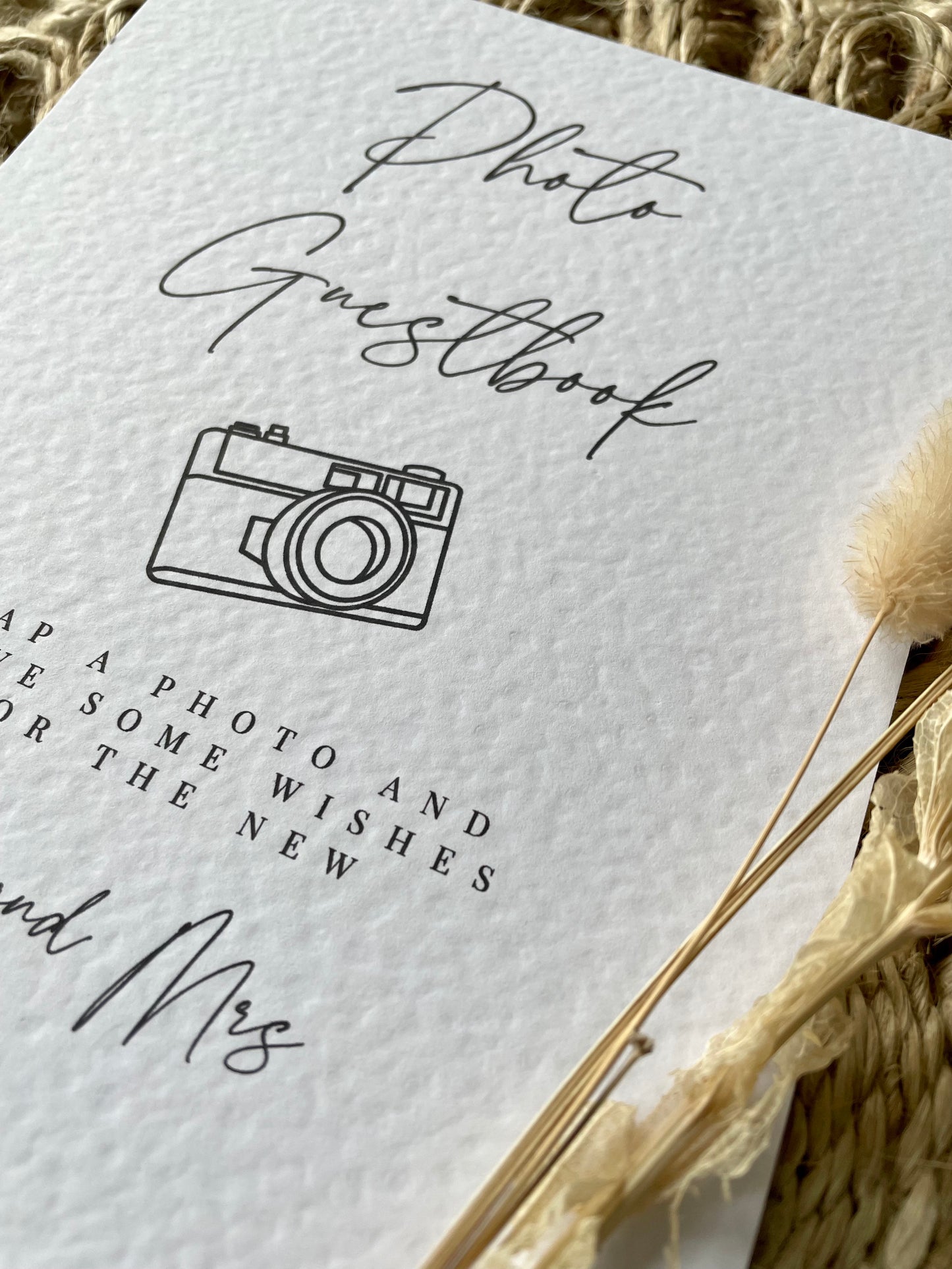 Personalised Photo Guestbook Wedding Sign