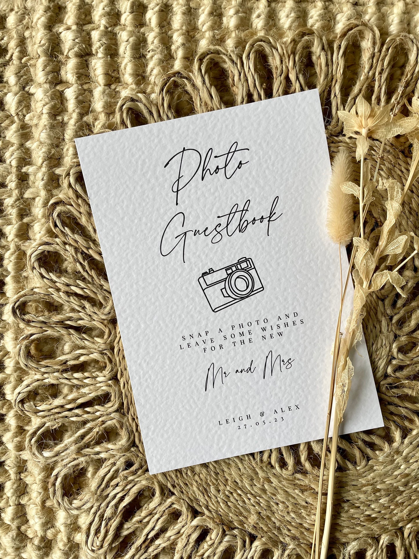 Personalised Photo Guestbook Wedding Sign
