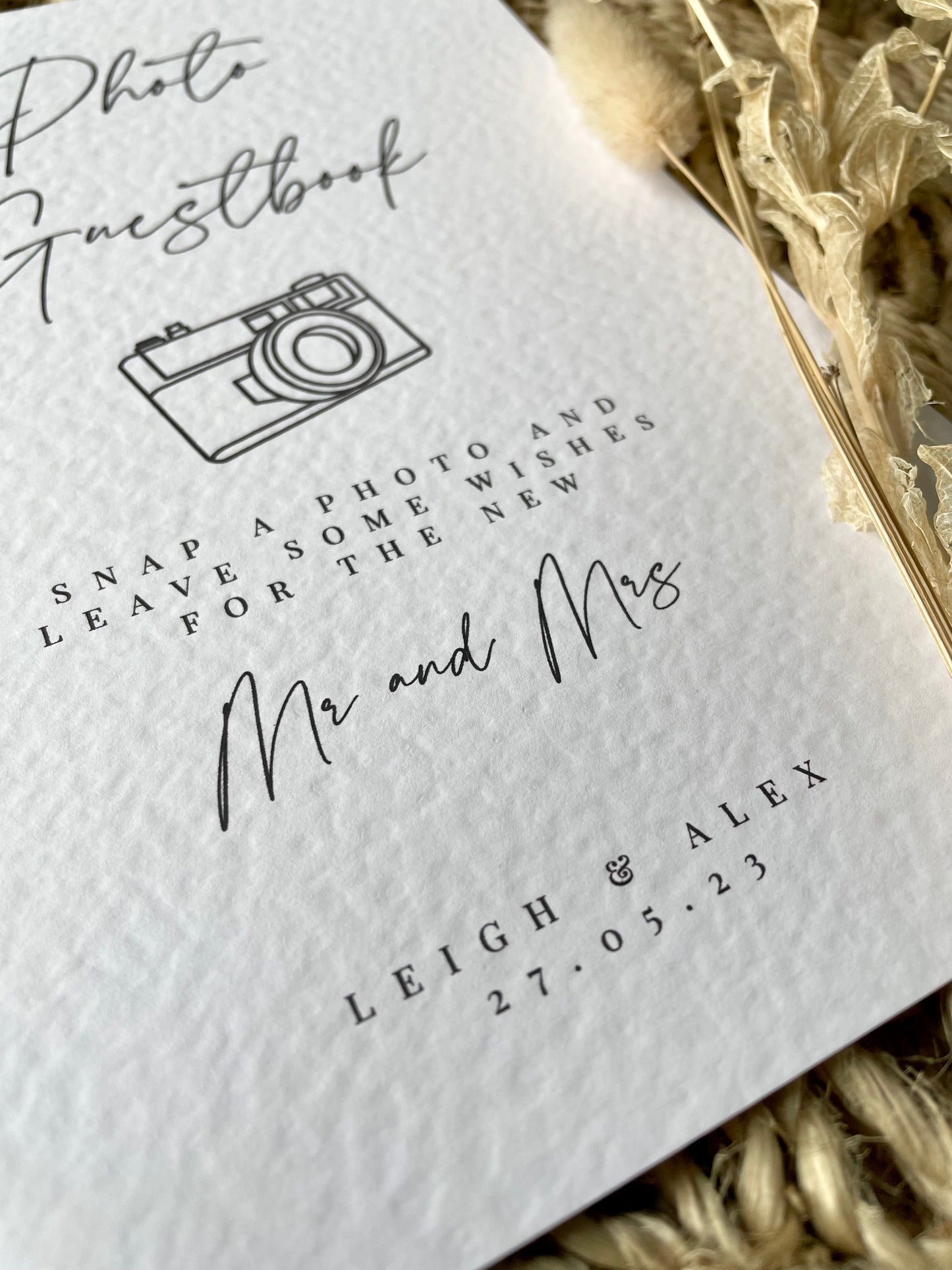 Personalised Photo Guestbook Wedding Sign