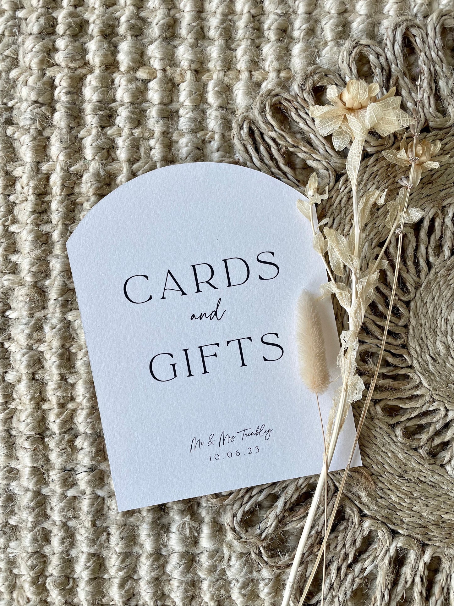 Personalised Arch Design Cards And Gifts Wedding Sign