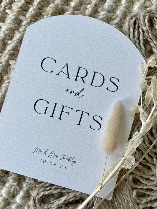 Personalised Arch Design Cards And Gifts Wedding Sign