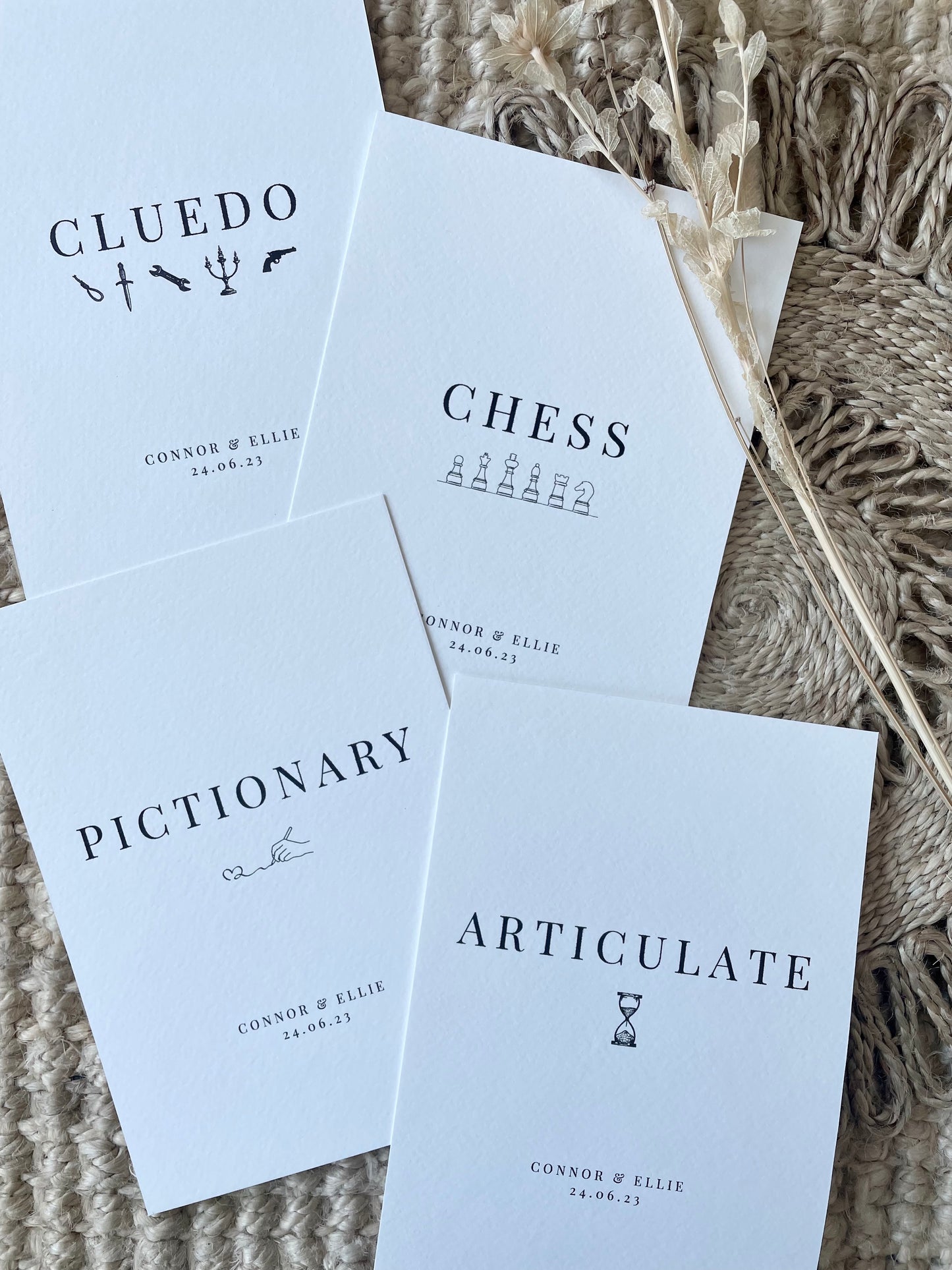 Personalised Board Game Theme Wedding Table Name