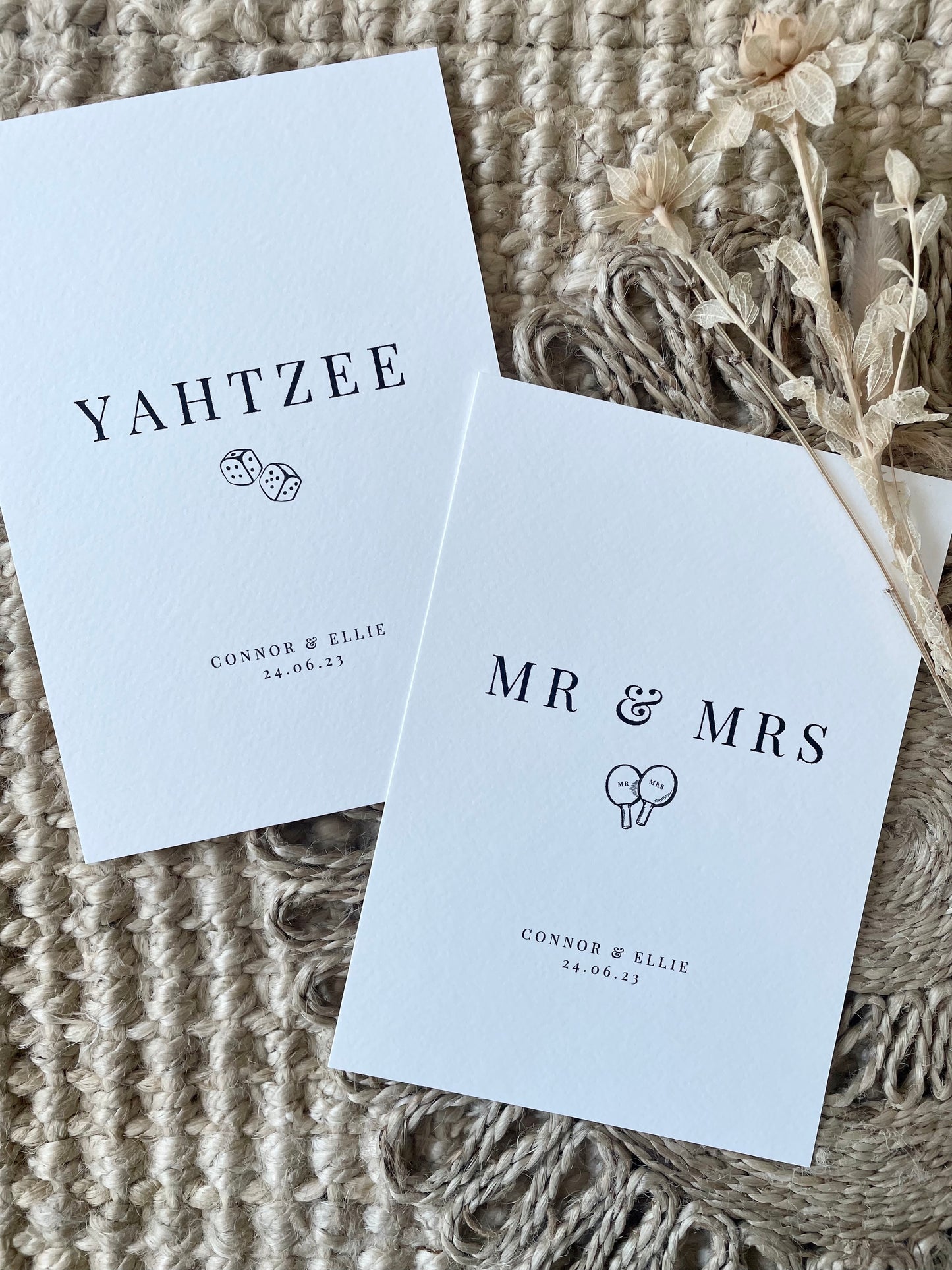 Personalised Board Game Theme Wedding Table Name