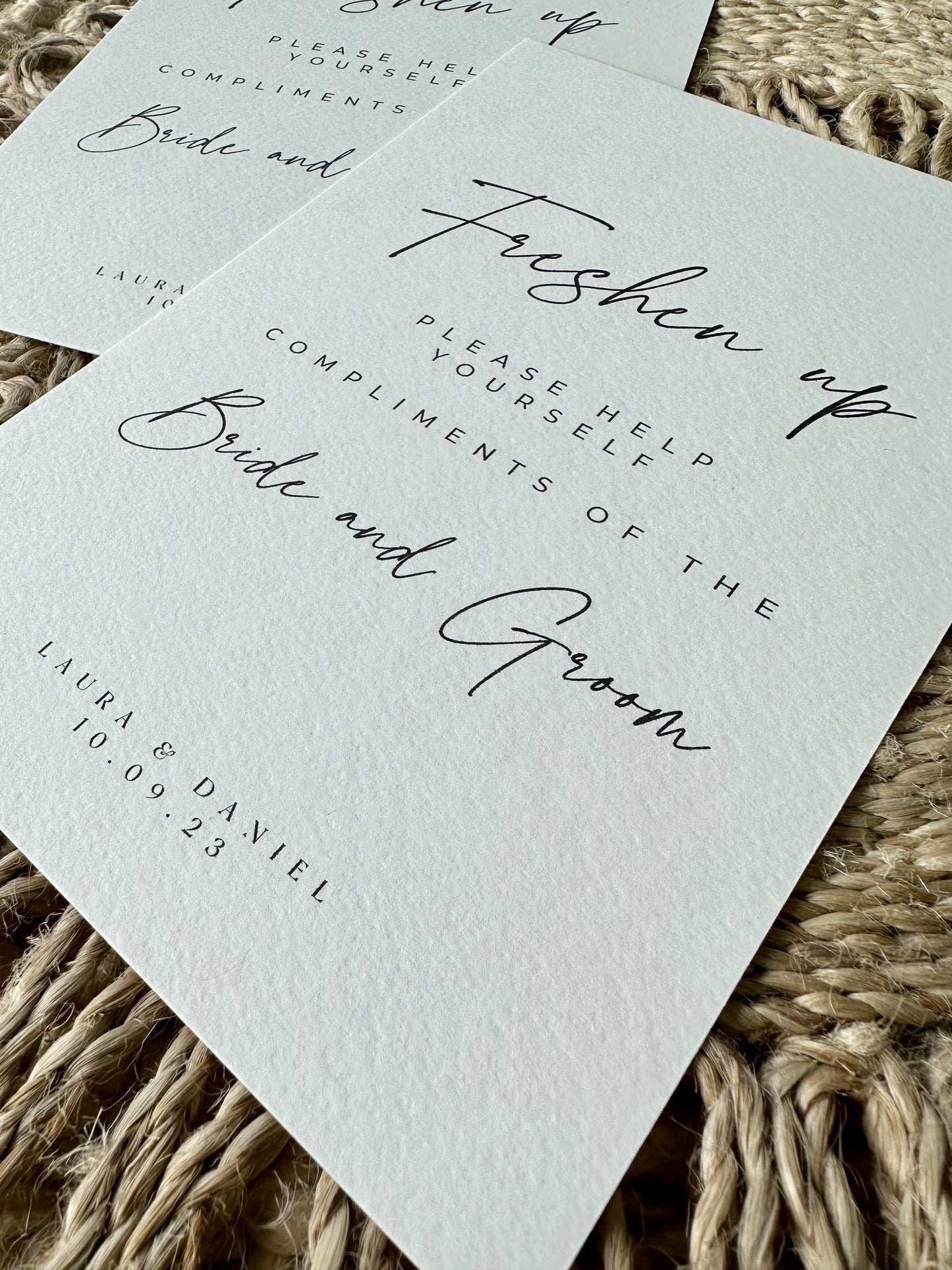 Personalised Freshen Up Bathroom Wedding Sign