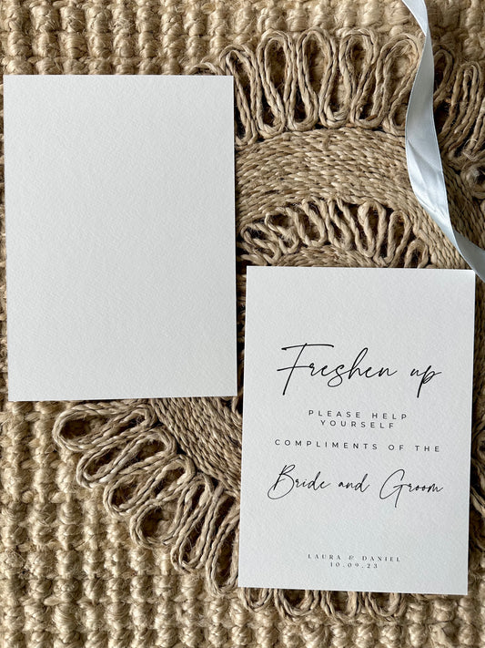 Personalised Freshen Up Bathroom Wedding Sign