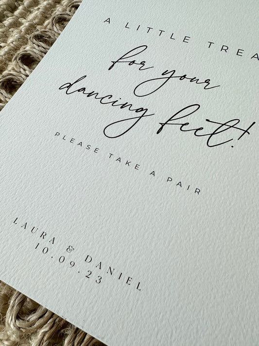 Personalised Flip Flop Sign, Treat For Your Dancing Feet