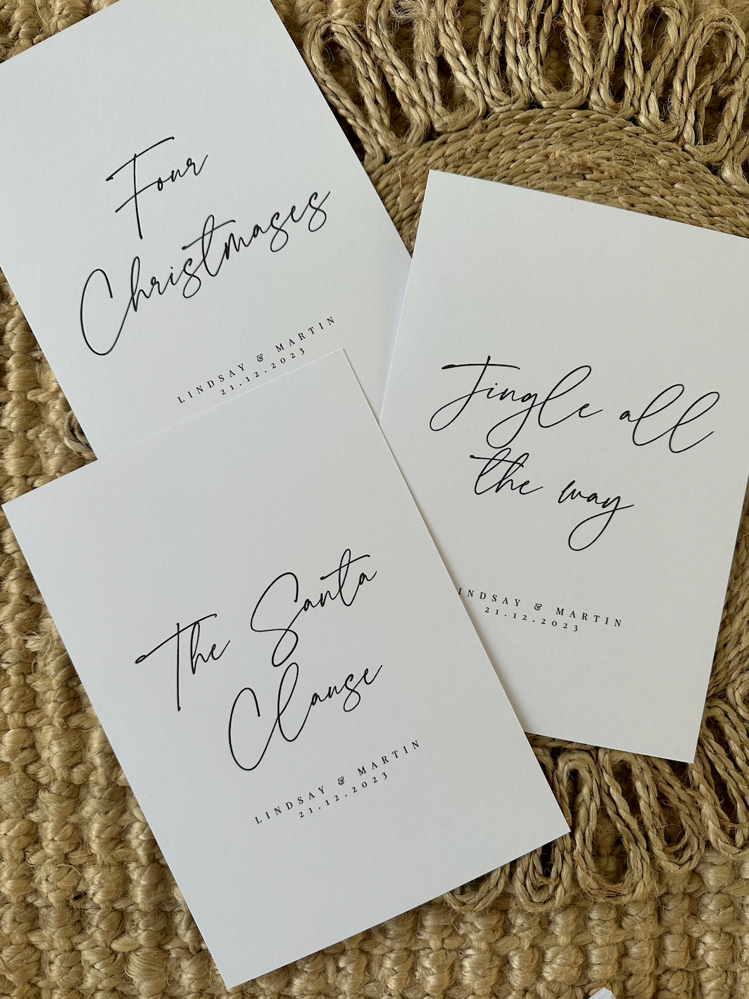 Custom Christmas Movie Table Names