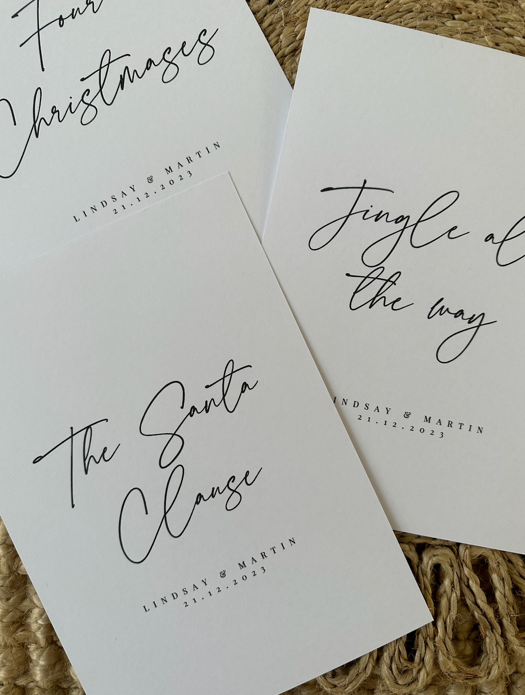 Custom Christmas Movie Table Names