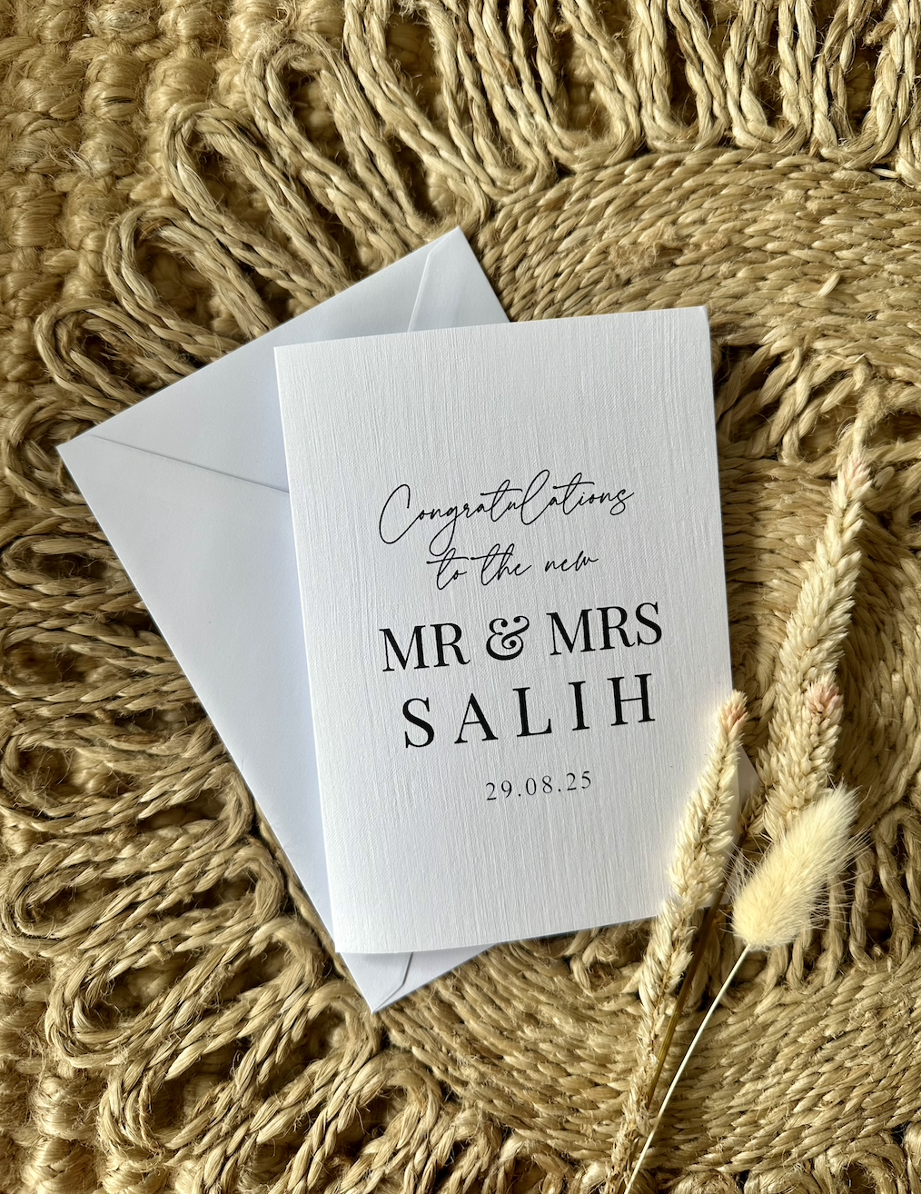 Personalised Surname Wedding Engagement Card