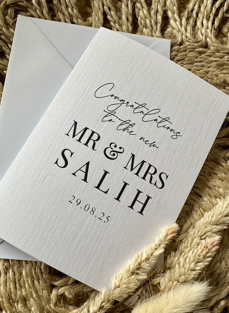 Personalised Surname Wedding Engagement Card