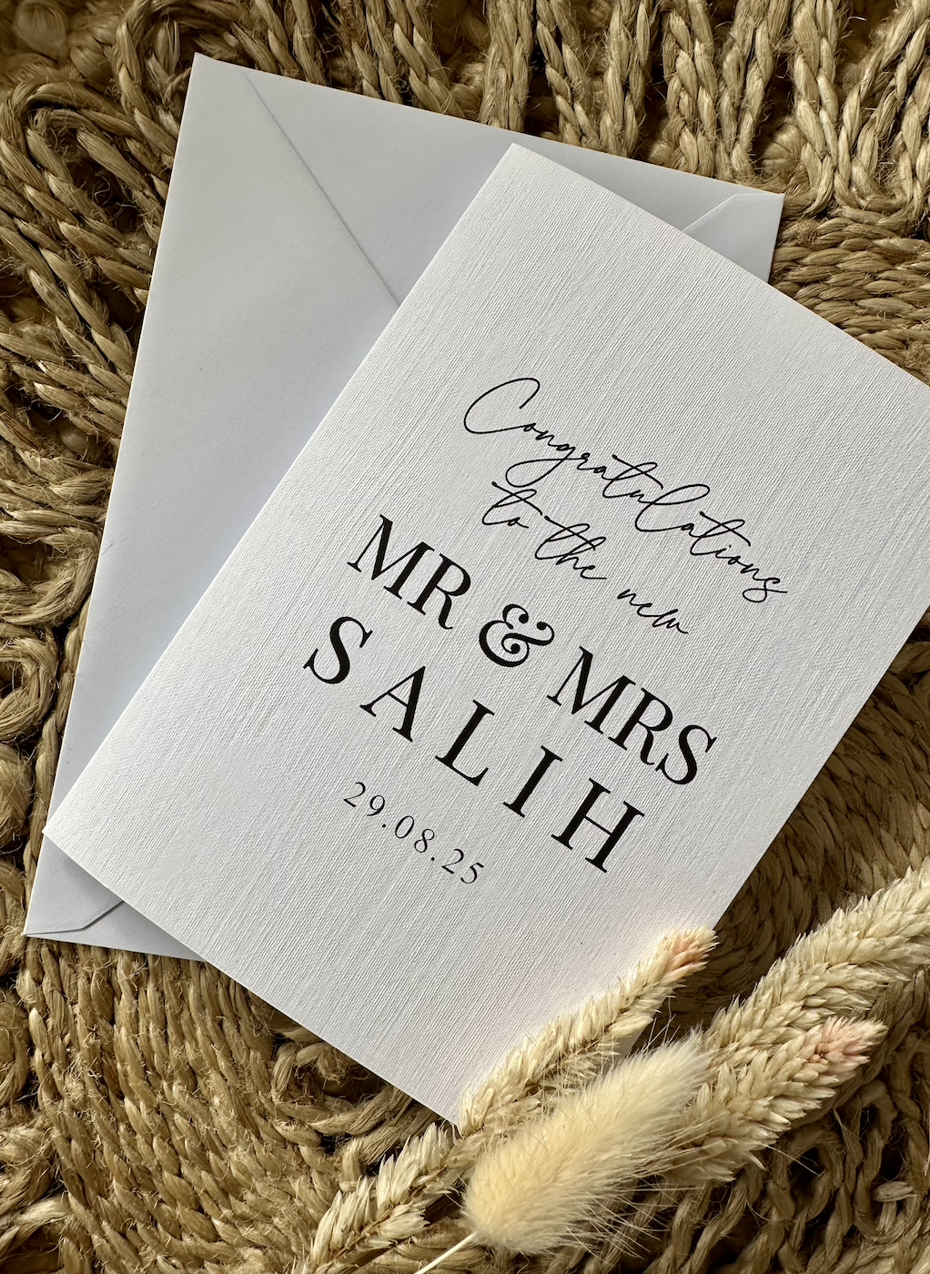 Personalised Surname Wedding Engagement Card