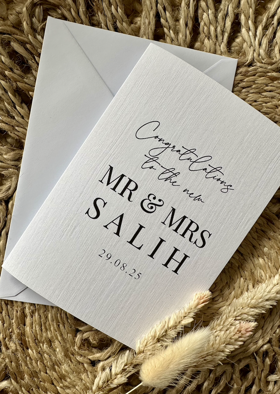 Personalised Surname Wedding Engagement Card
