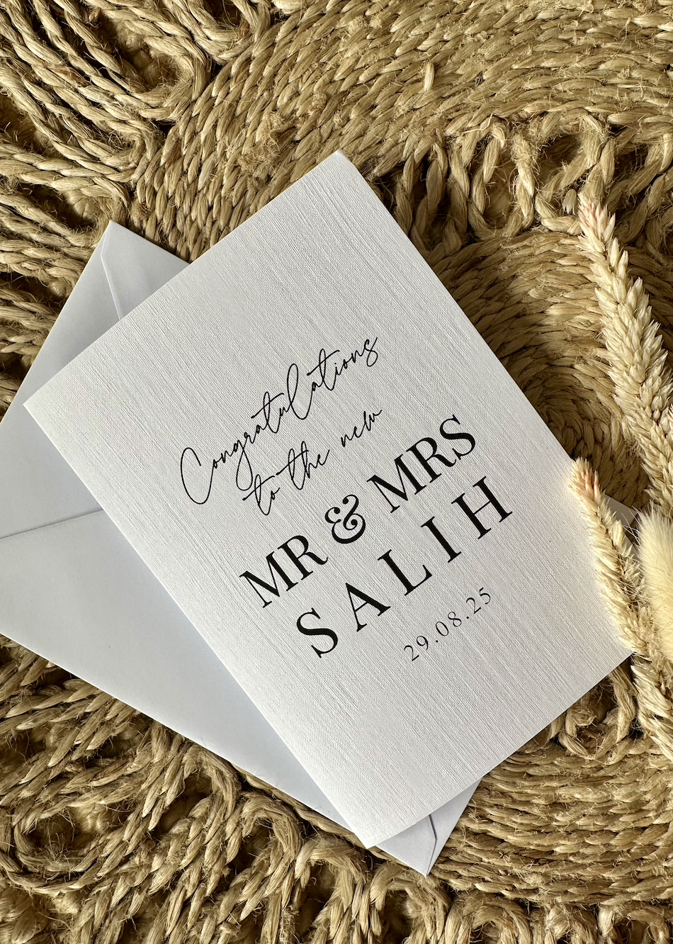 Personalised Surname Wedding Engagement Card