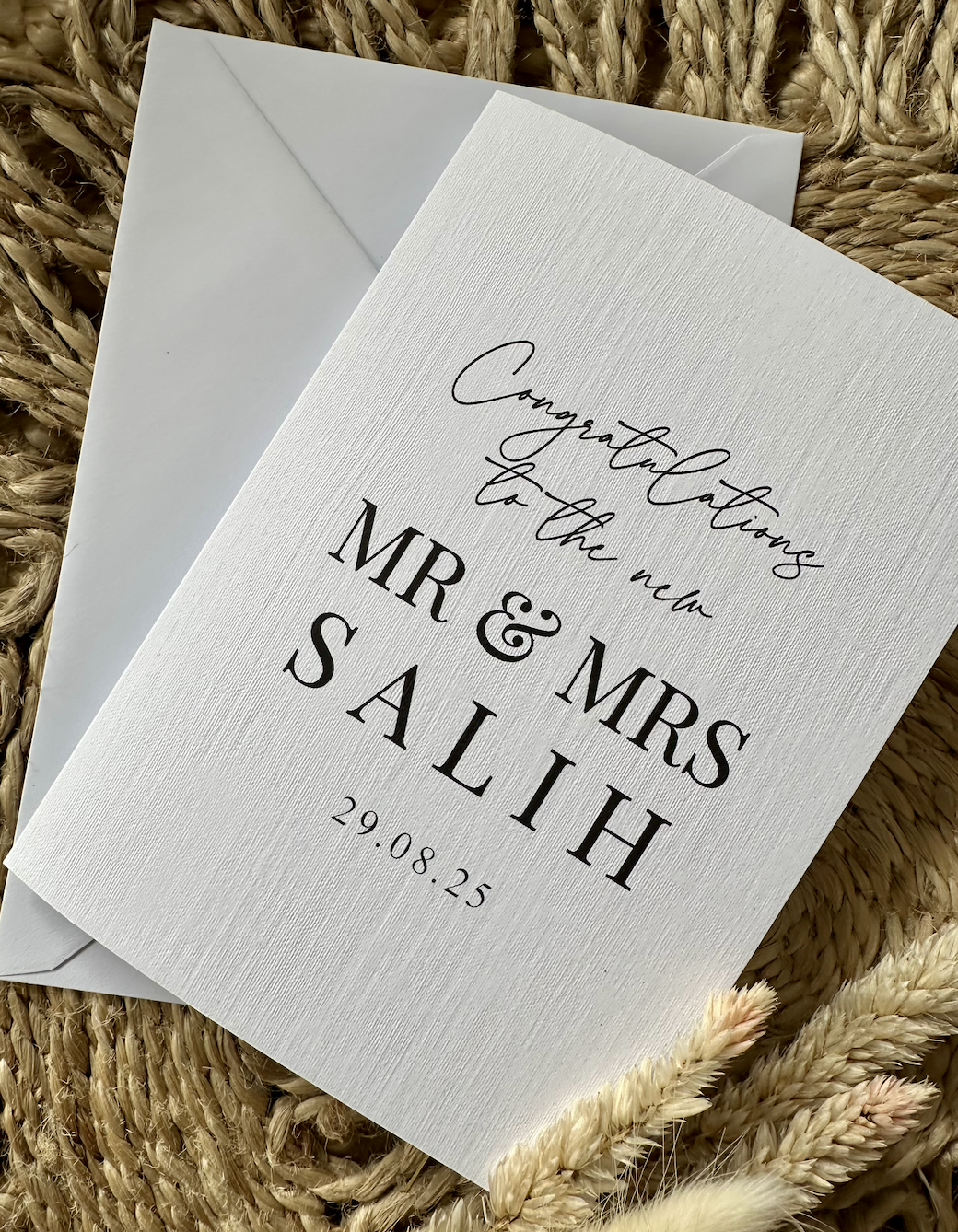 Personalised Surname Wedding Engagement Card