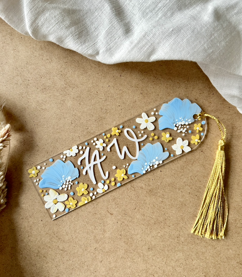 Personliased Hand Painted Acrylic Tassel Bookmark