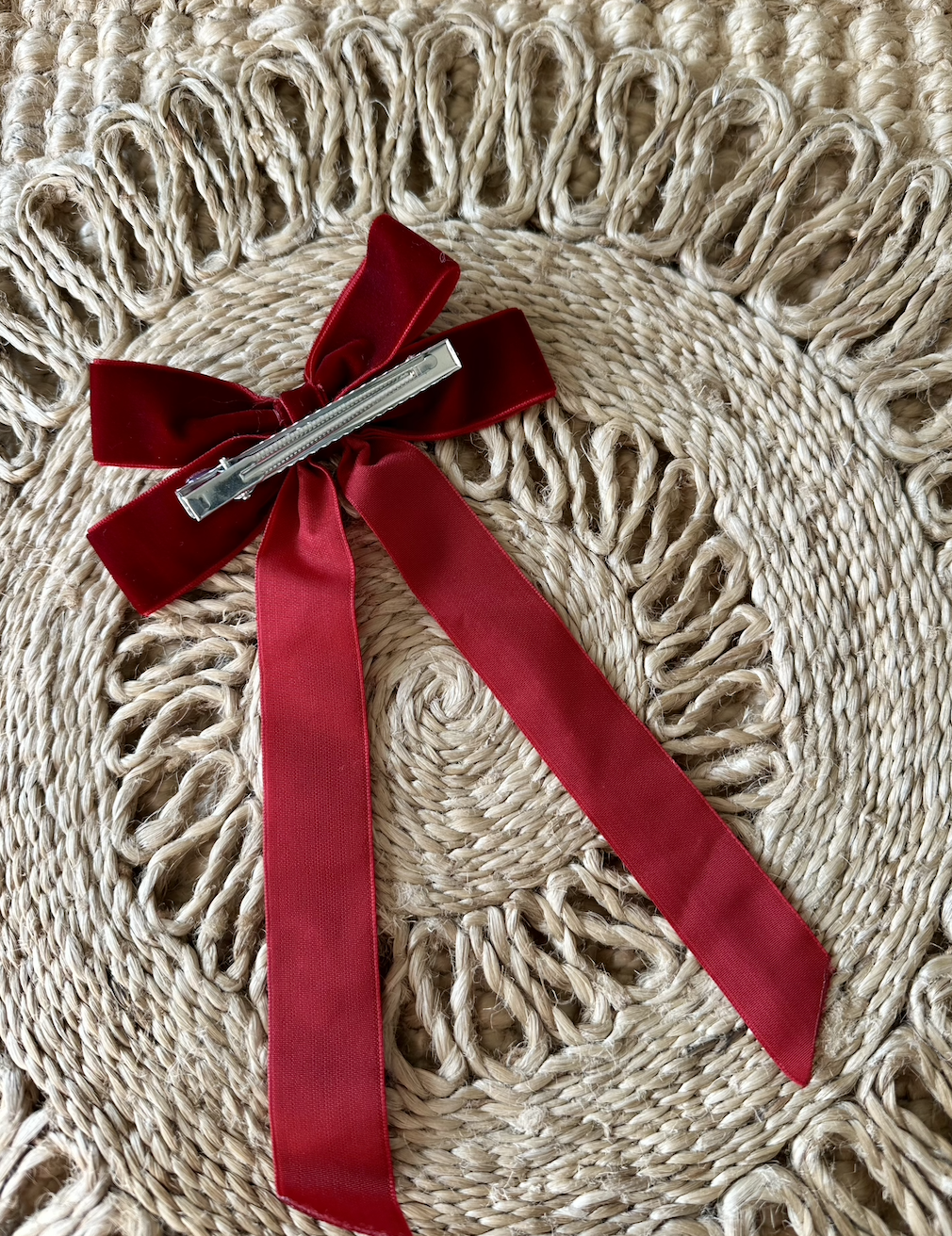 Personalised Velvet Bow Christmas Tree Decoration