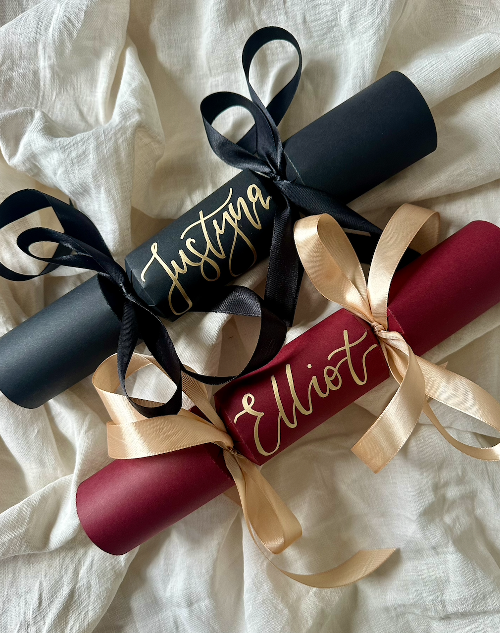 Personalised DIY Custom Christmas Cracker Place Name