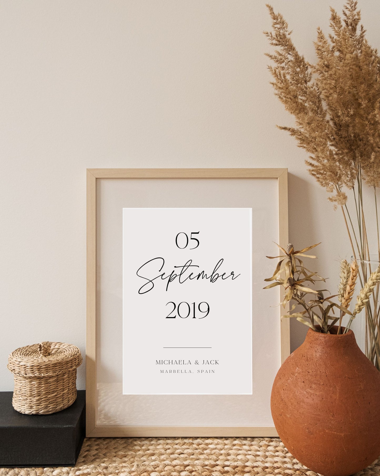 Personalised Custom Wedding Date Print