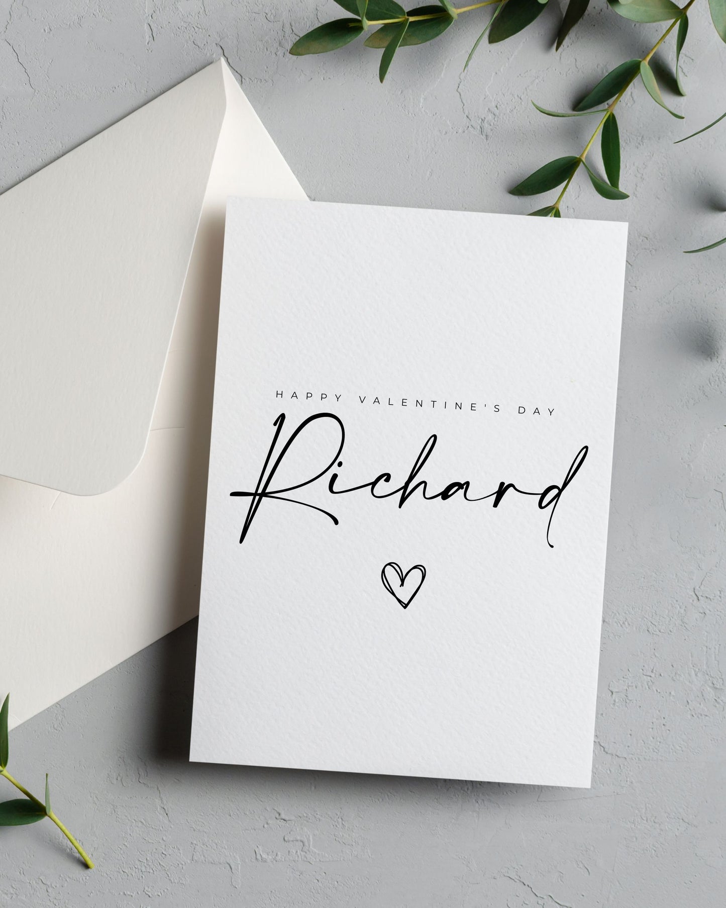 Personalised Happy Valentine's Day Card