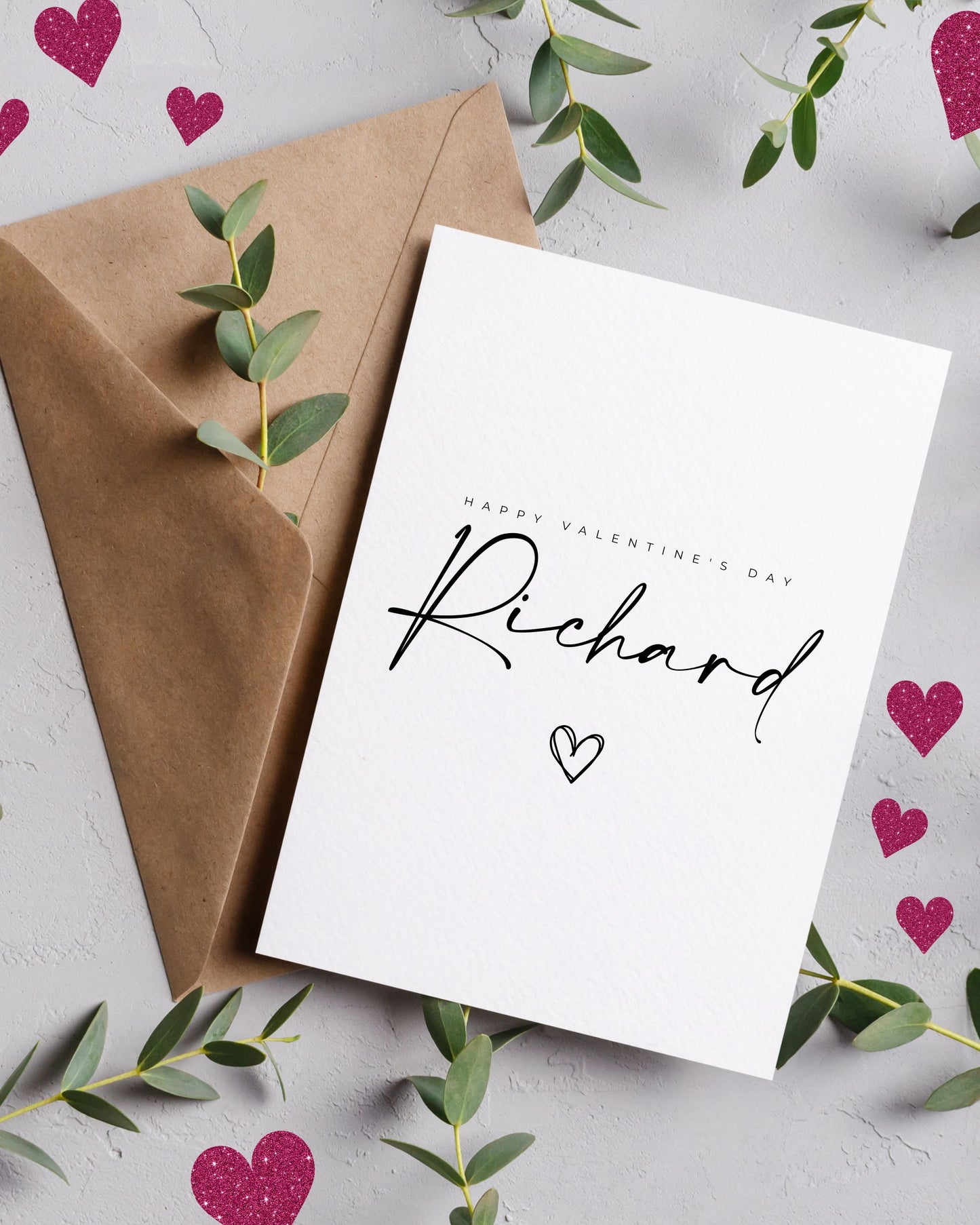 Personalised Happy Valentine's Day Card