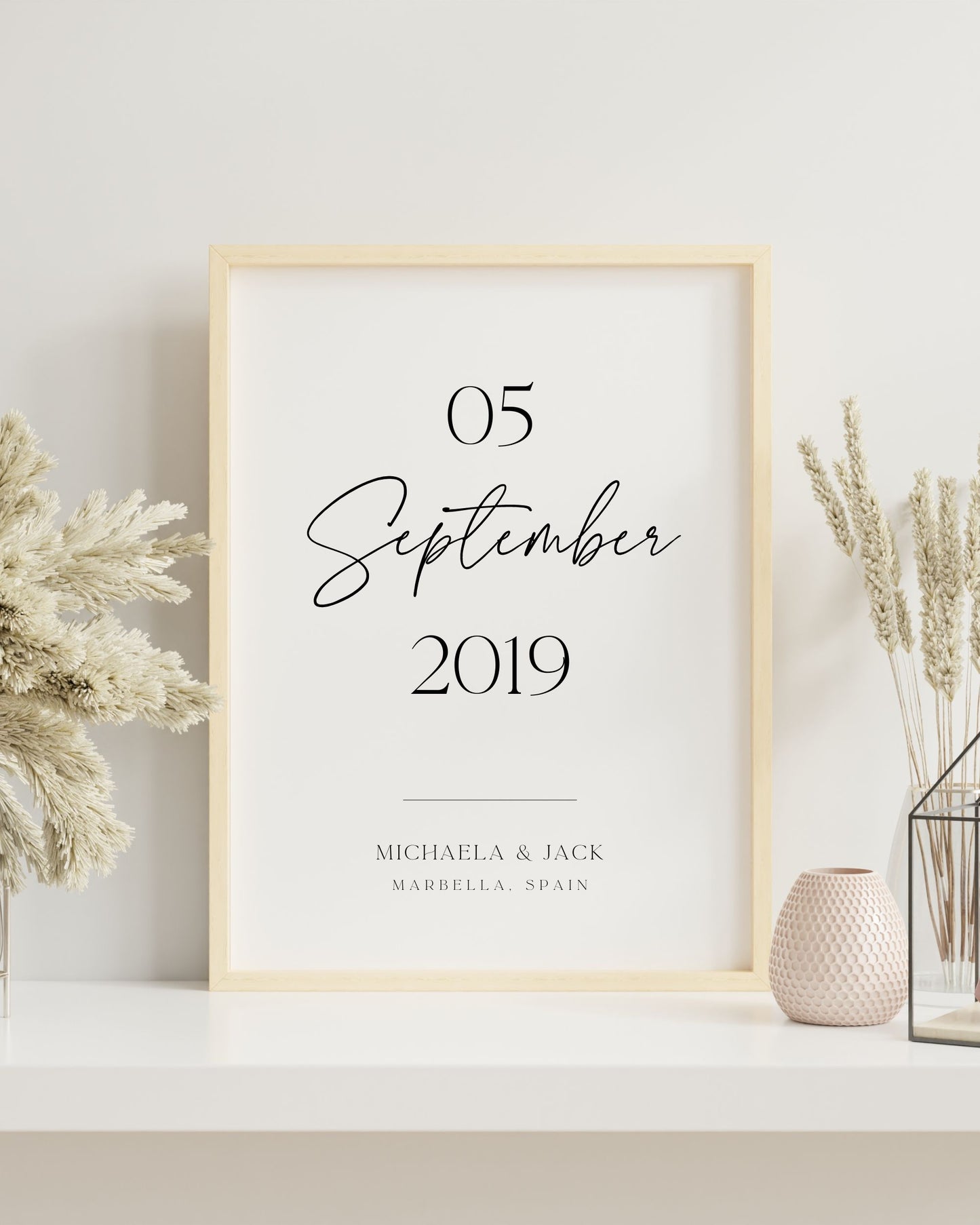 Personalised Custom Wedding Date Print