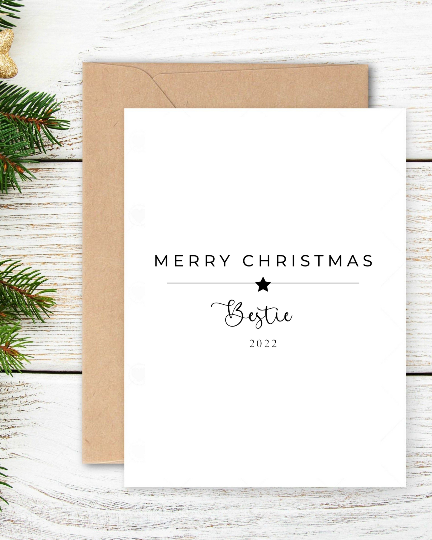 Classic Style Personalised Christmas Card