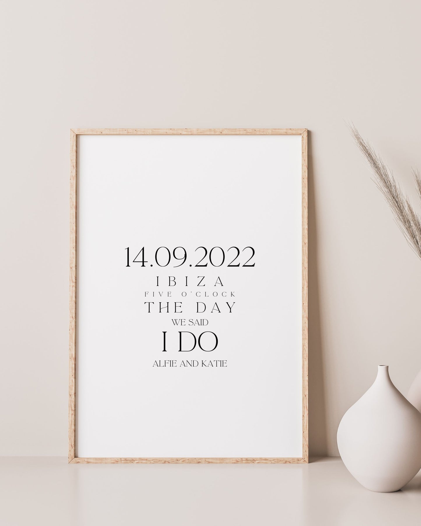 Personalised Custom The Day We Said Print