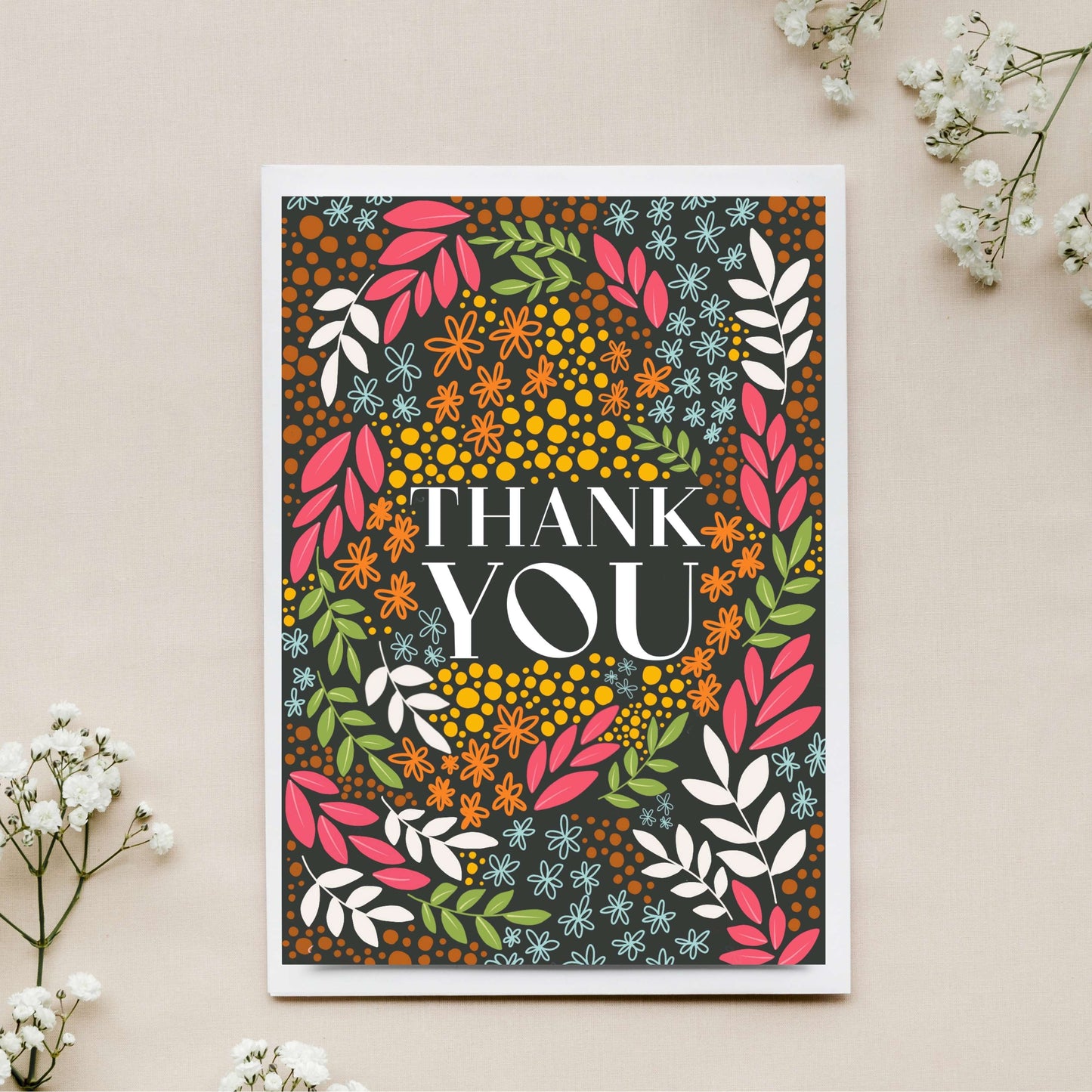 Colourful Thank You Card