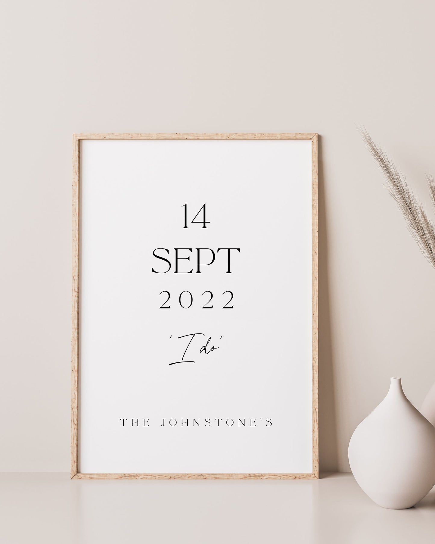 Personalised Custom Date I Do Print
