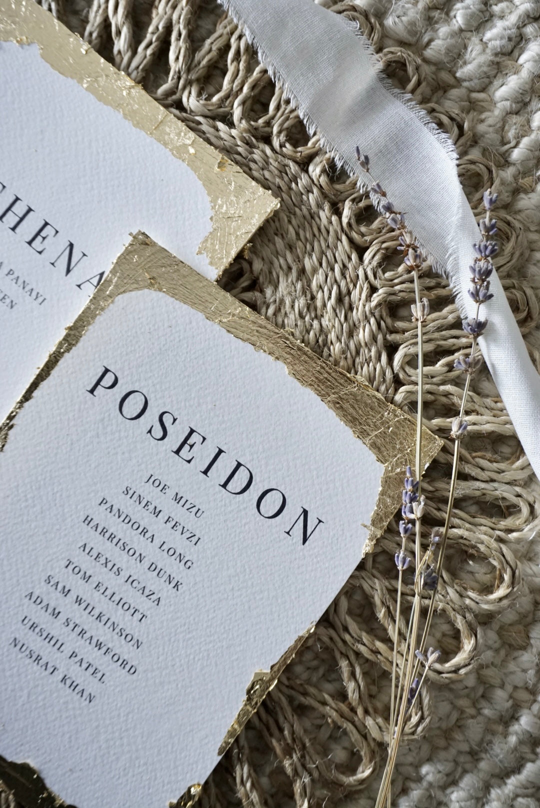 Gold Leaf Detail Table Names