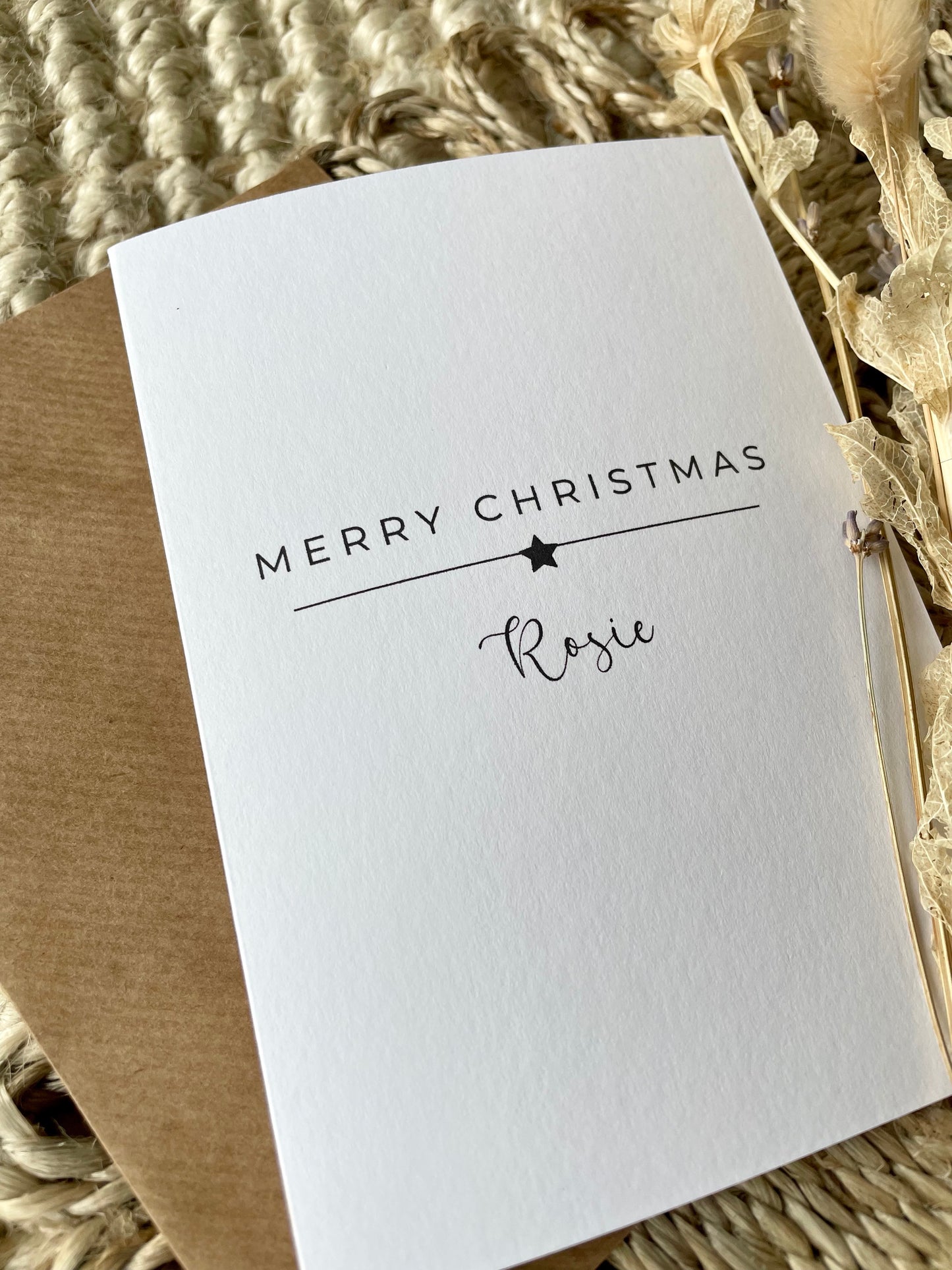 Classic Style Personalised Christmas Card