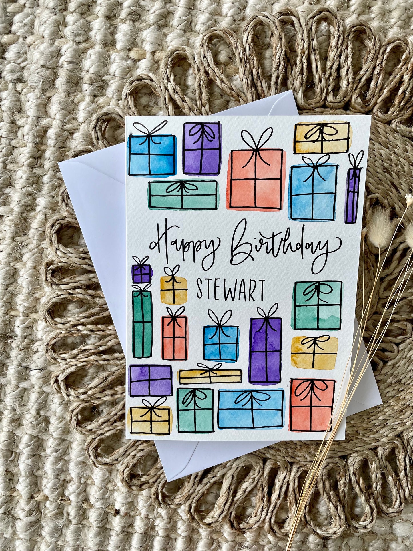 Colourful Presents Birthday Card