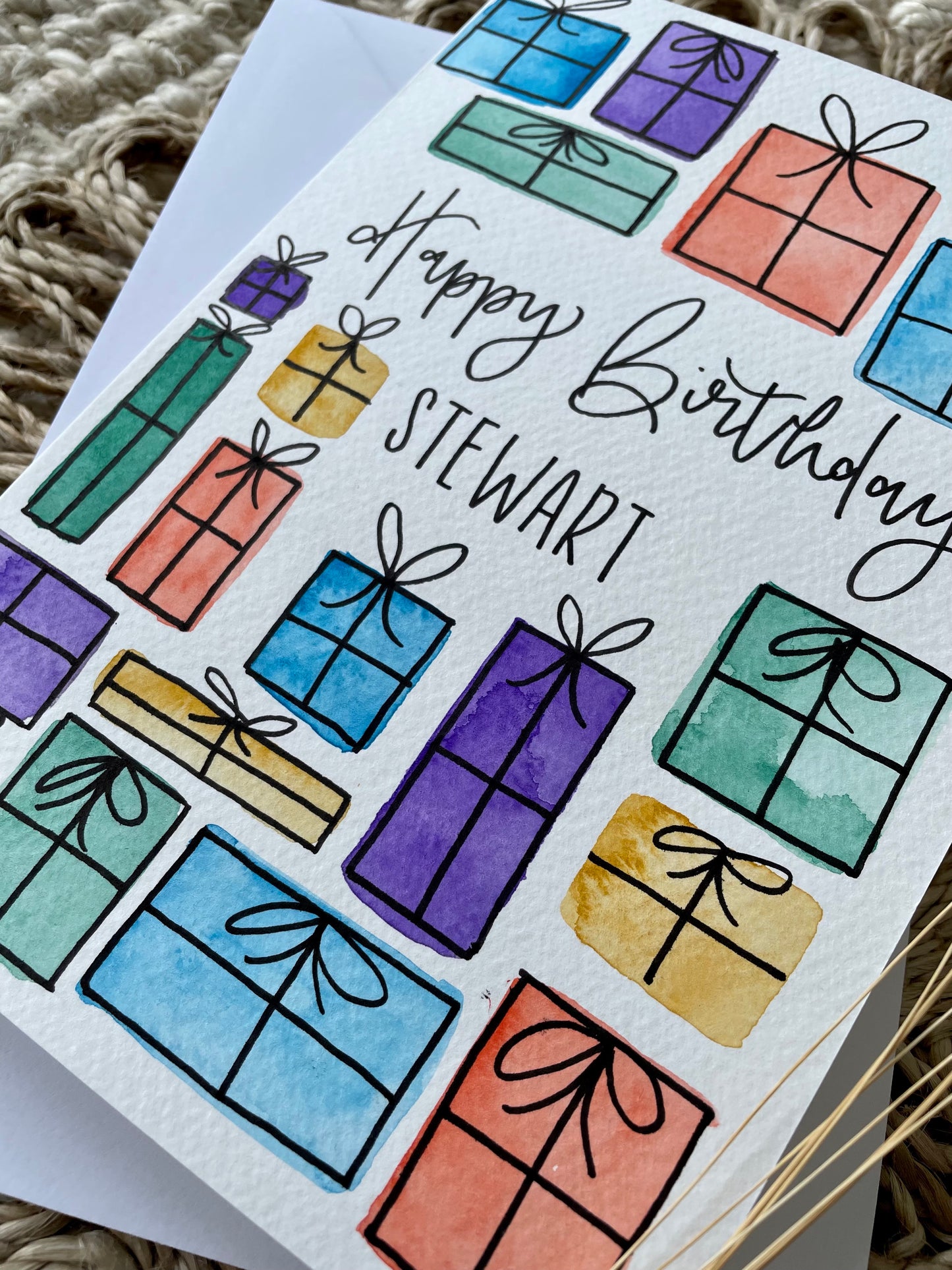 Colourful Presents Birthday Card