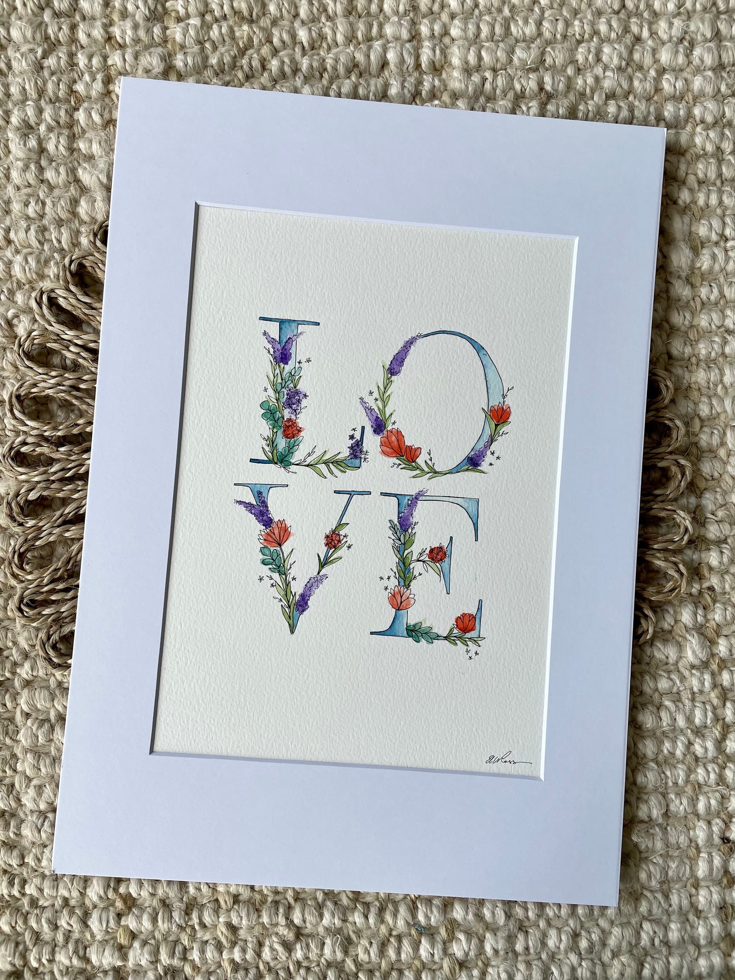 LOVE Floral Illustration