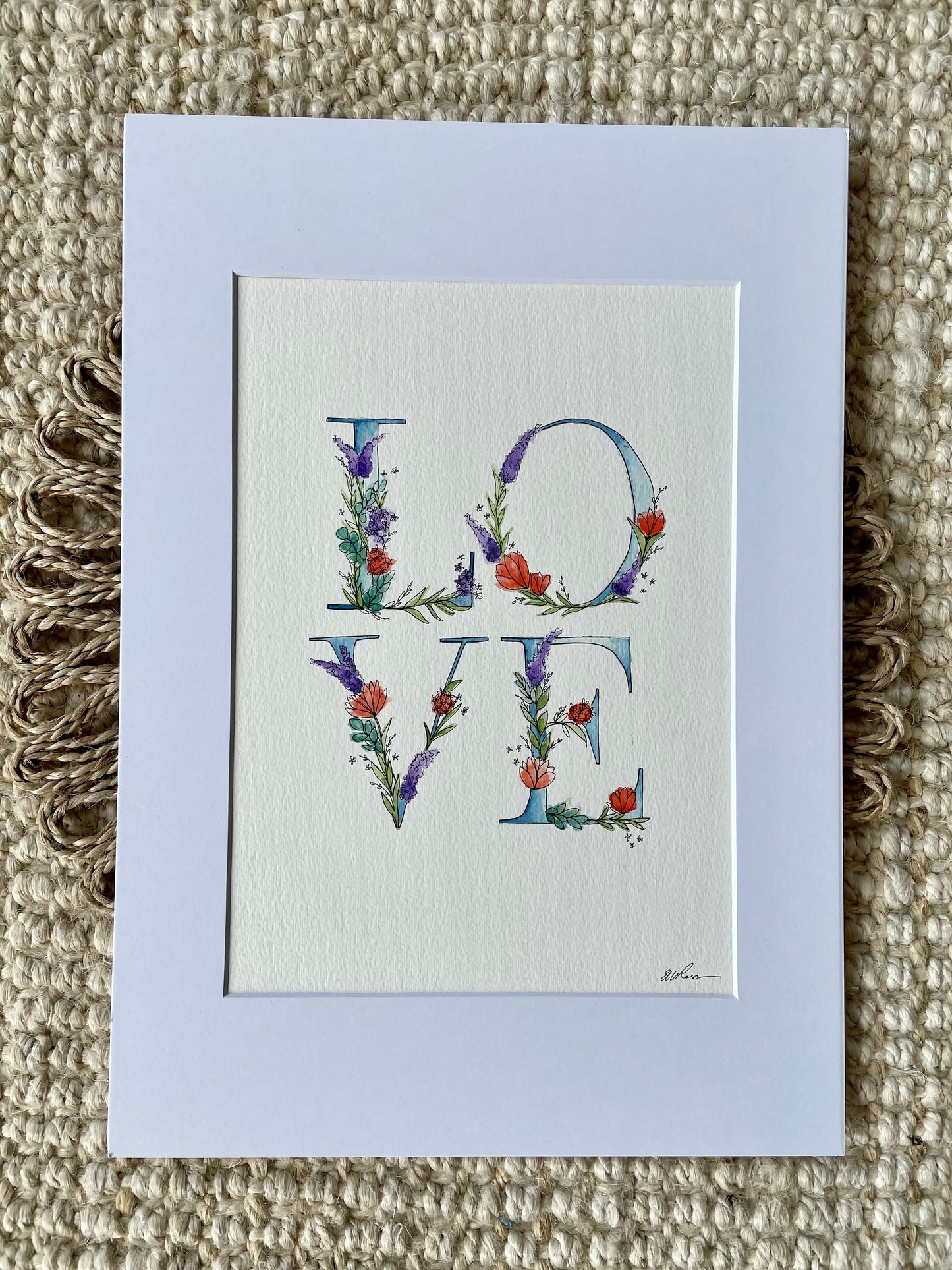 LOVE Floral Illustration