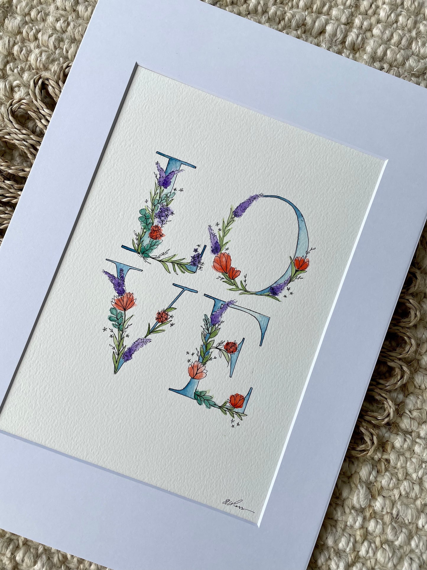LOVE Floral Illustration