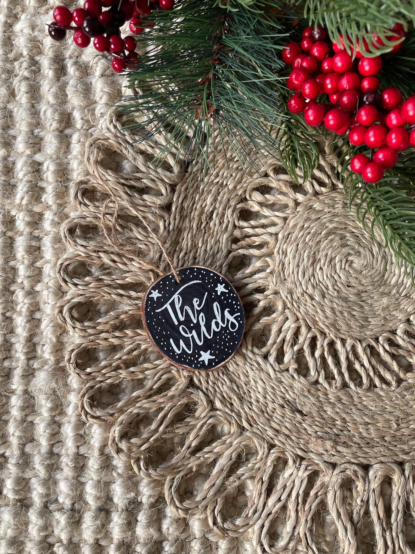 Personalised Hand Painted Wood Slice Christmas Tree Decoration