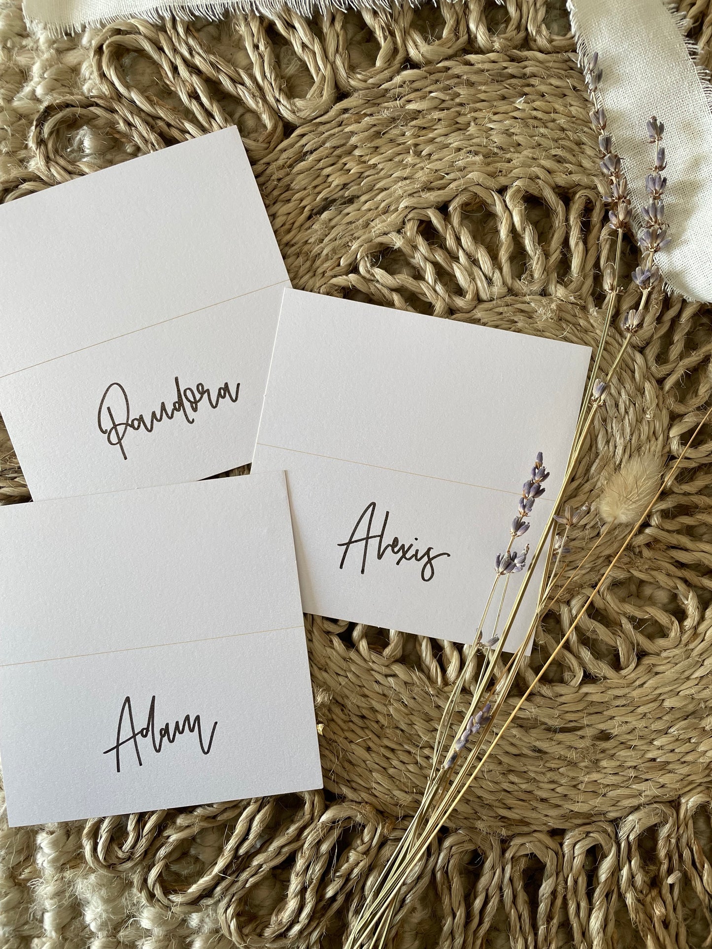 Handwritten Place Name Cards