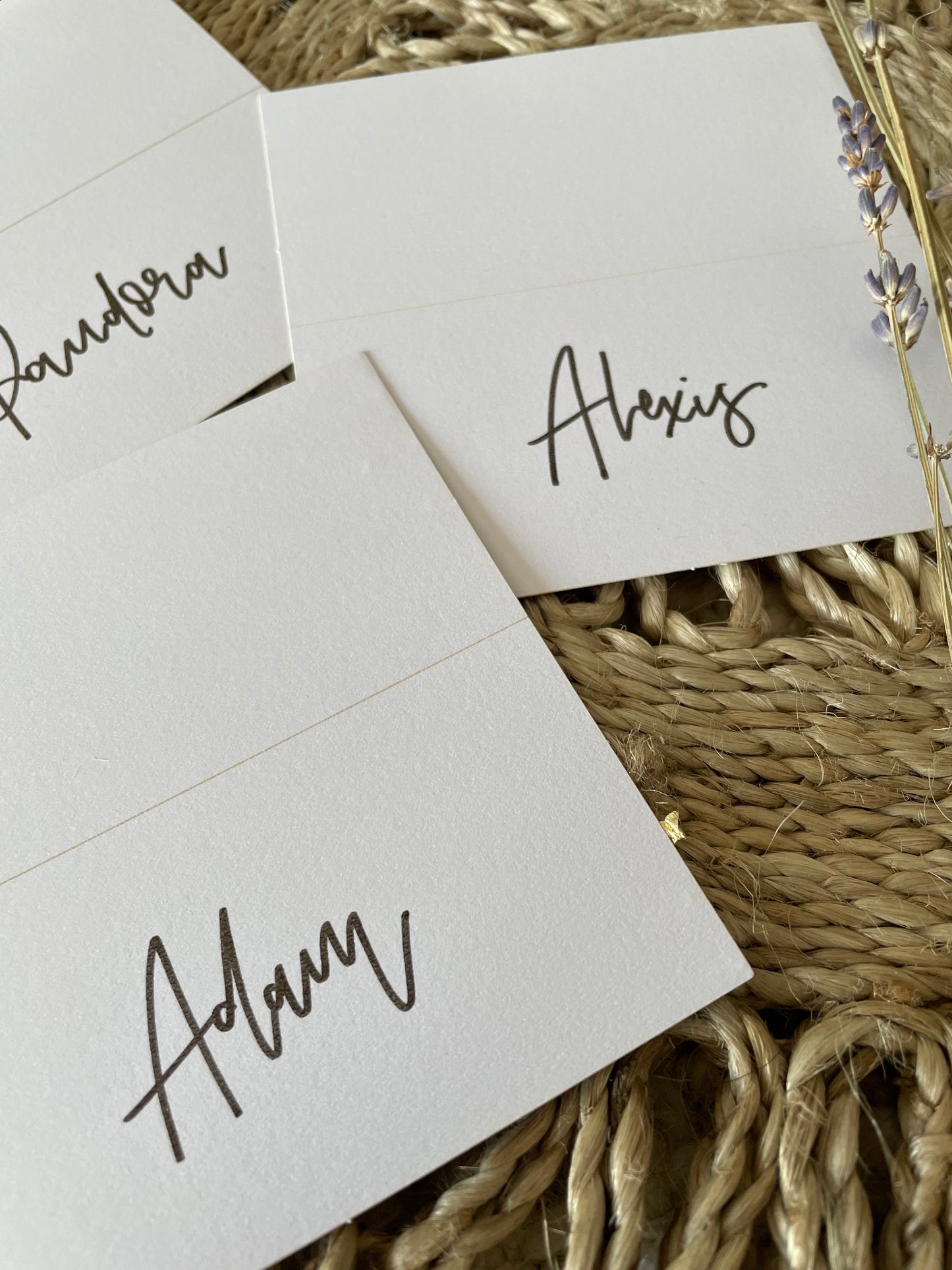 Handwritten Place Name Cards