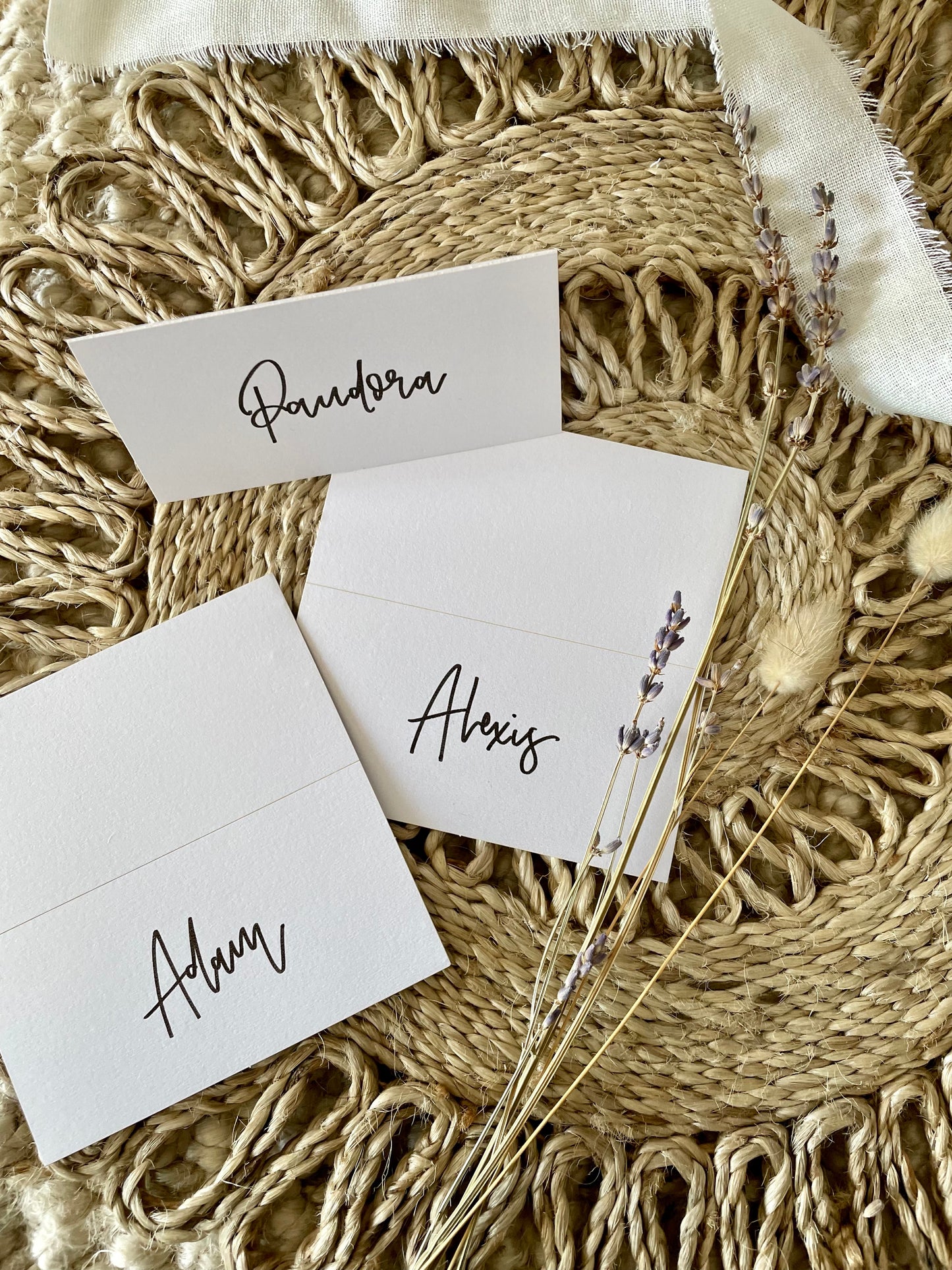 Handwritten Place Name Cards