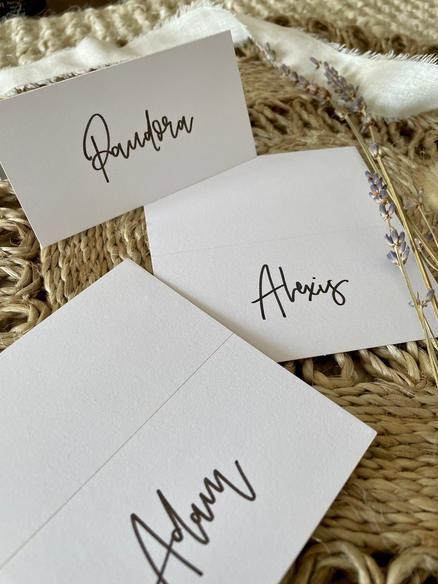 Handwritten Place Name Cards