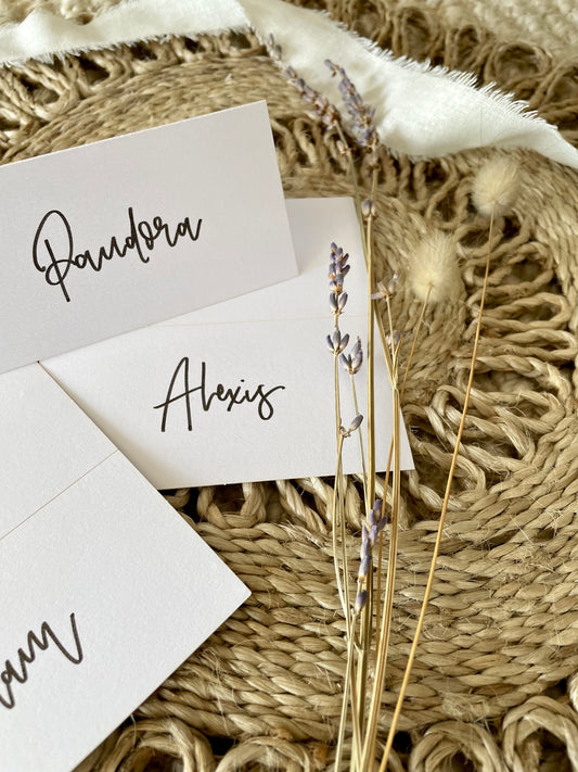 Handwritten Place Name Cards