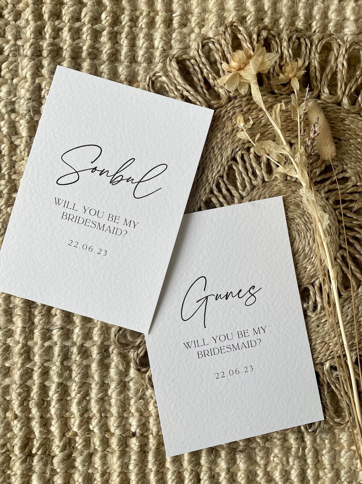 Personalised Minimalistic Bridesmaid Proposal Card