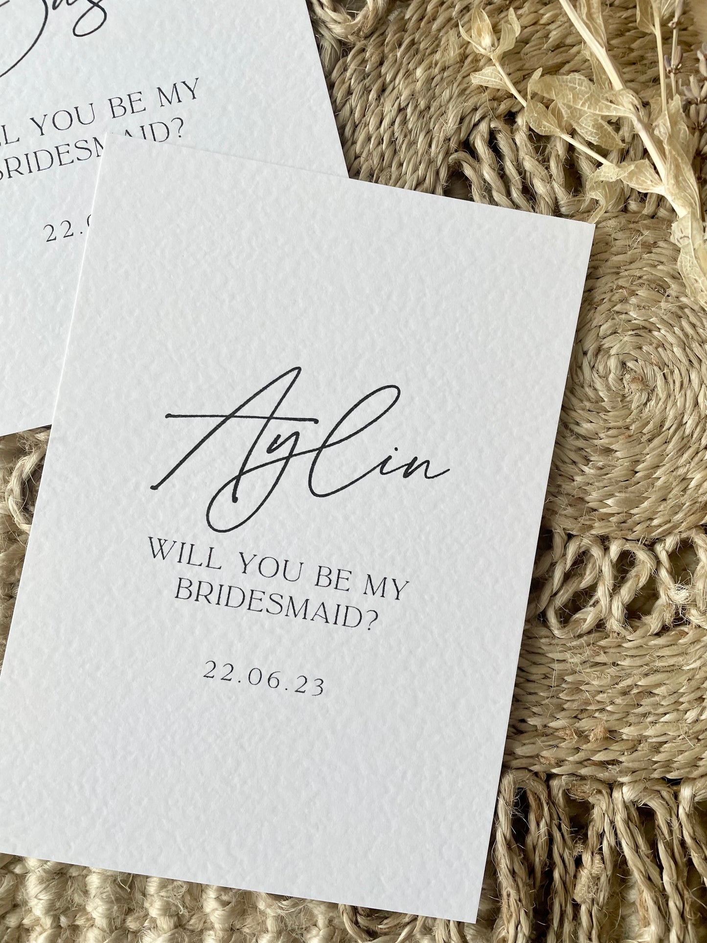 Personalised Minimalistic Bridesmaid Proposal Card