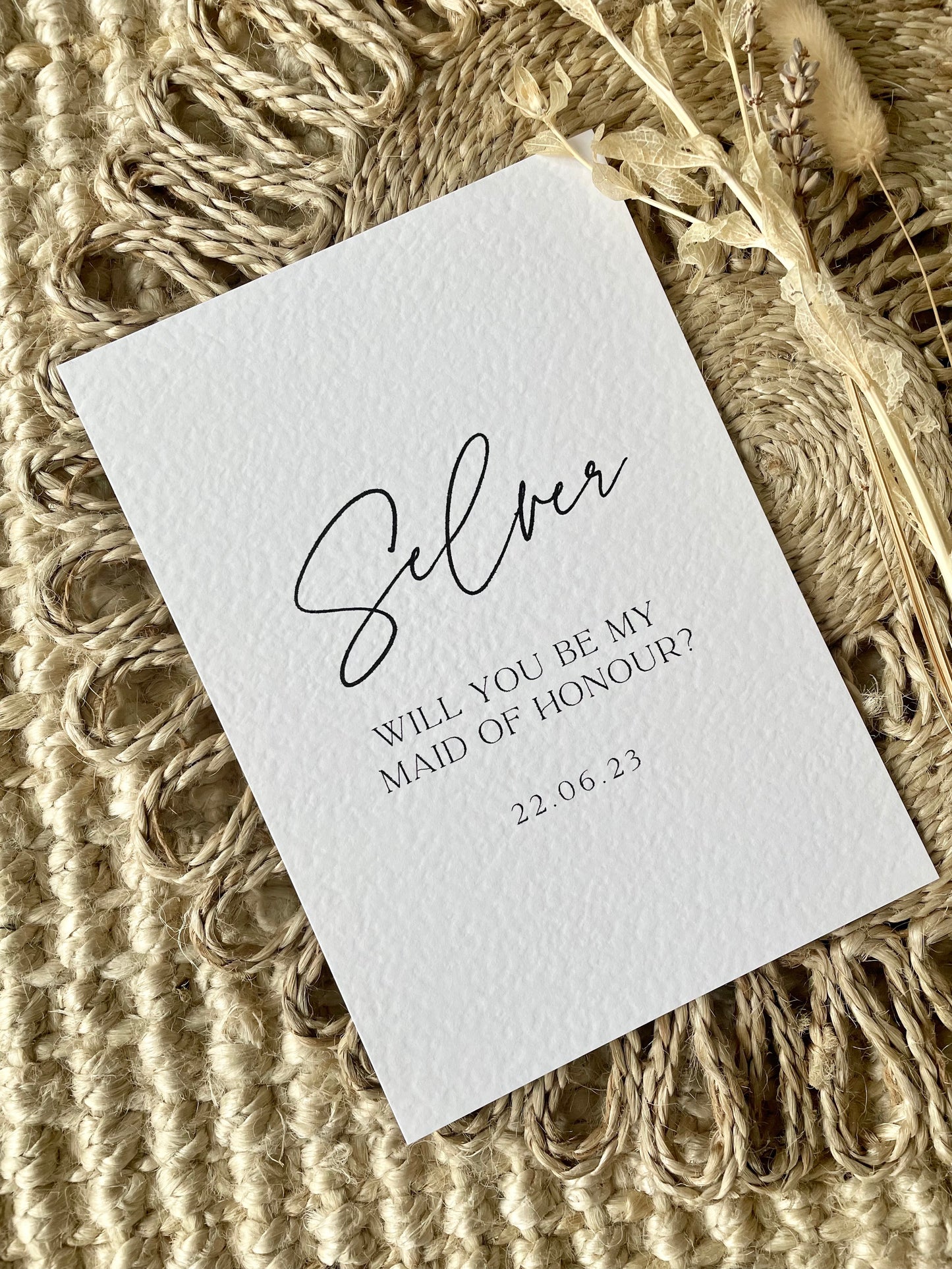 Personalised Minimalistic Bridesmaid Proposal Card